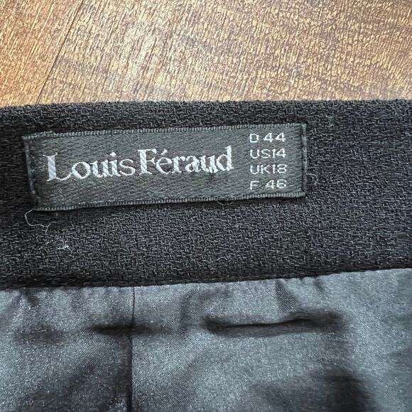 Louis Feraud Black Pencil Skirt Size 44 Colorful Side Stripe Detail - Picture 4 of 13